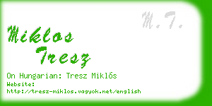 miklos tresz business card